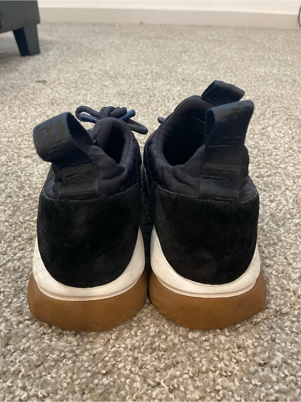 Versace Black Athletic Sneakers with Red Lace Accents